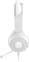 אוזניות גיימינג חוטיות צבע לבן Razer Kraken Kitty V3 X – פריט בודד אוזנייה לבנה עם מיקרופון גמיש לוגו וכבל מחובר