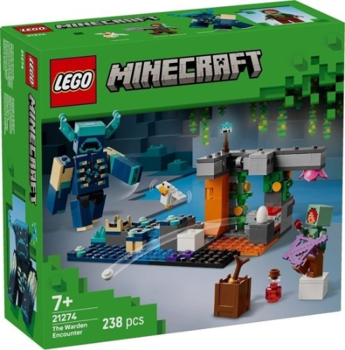 לגו מיינקראפט - היתקלות עם ווארדן -   LEGO Minecraft  The Warden Encounter 21274