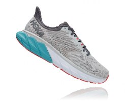 Hoka Arahi 5 - נעלי ספורט גברים הוקה ארהי 5 בצבע אפור/טורקיז