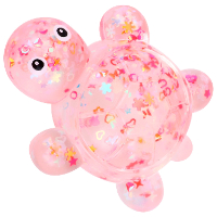 סקווישי נידו קול מיקס צב שקוף נצנצים 8.5 ס''מ - Squishy Nido Glitter Turtle