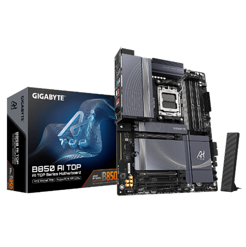 לוח אם GIGABYTE B850 AI TOP WIFI7 ATX DDR5 AM5 2x10GBE LAN