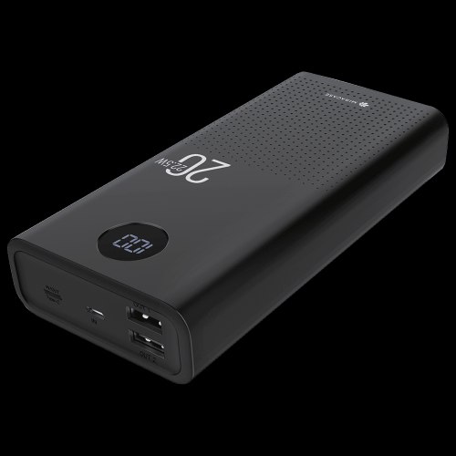 מטען נייד Miracase בהספק 20,000mAh במהירות 22.5W - בצבע שחור