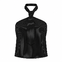 TIE TOP- BLACK STRIPED