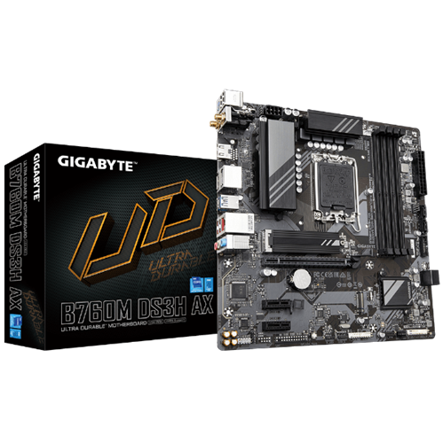 לוח Gigabyte B760M DS3H AX DDR5 Micro-ATX WIFI6 LGA1700