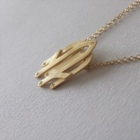 שרשרת גותית מזהב 14K עם יהלומים