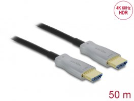 כבל מסך אקטיבי Delock Active Optical Cable HDMI 4K 60 Hz 50 m