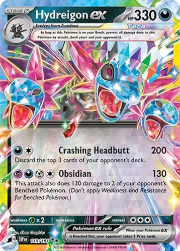 קלף פוקימון בודד single - HYDREIGON EX – SURGING SPARKS – 119/191