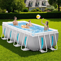 אינטקס - בריכת פריזמה מלבנית עם חלונות 400x200x122 ס''מ INTEX 26770