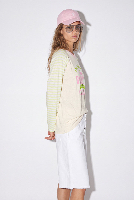 חולצת בייסבול פסים ורוד