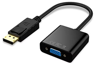 כבל מתאם קצר DISPLAYPORT זכר - VGA נקבה