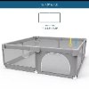 אפור בהיר - 1.2x1.8 מטר - לול מתחם פעילות בטיחותי לתינוקות במגוון גדלים IMBABY