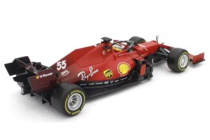 דגם מכונית בוראגו פרארי פורמולה 1 אדום 1:18 Bburago Ferrari SF21 Charles Sainz