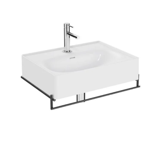 איקואל יחידה תלויה 84 כולל מתלה מגבת VitrA לבן מבריק