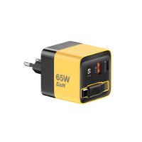 מטען קיר עם כבל נשלף צבע צהוב Miracase MWC65RC – מטען קיר צהוב ושחור בהספק 65W