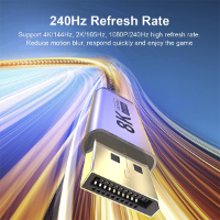 כבל תצוגה דו כיווני Hagibis USB-C to DisplayPort 1.4 Cable Thunderbolt 3/4 to 2K-4K-8K@60Hz