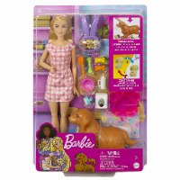ברבי - מטפלת בכלבלב ובגורים מבית - Barbie