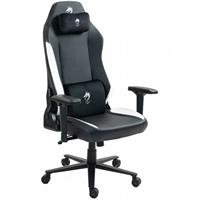 כסא גיימינג Dragon Alpine דמוי עור בצבע שחור לבן