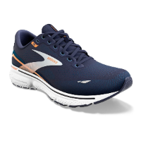 נעלי ריצה גברים 2E Ghost 15 BROOKS צבע כחול כתום | ברוקס | BROOKS