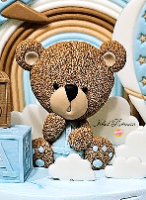 תבנית סיליקון דובי עם חליפה
