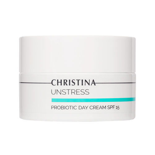 קרם יום והגנה פרוביוטי לעור רגיש מסדרת אנסטרס - Christina Unstress Probiotic Day Cream SPF15