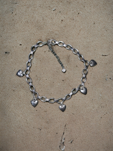 שרשרת צ'וקר silver hearts