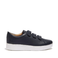 Fit Flop Rally Quick Stick Leather Sneakers Midnight Navy נעלי פיט פלופ כחול נייבי
