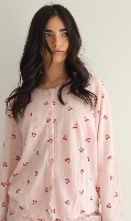 ג'קארד מכופתרת  cherry pj