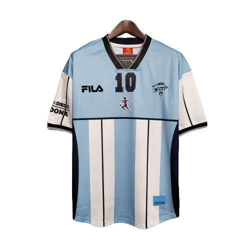 חולצת רטרו ארגנטינה מהדורה מיוחדת - מראדונה 2001