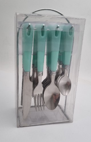 סט סכו"ם 24 חלקים טורקיז