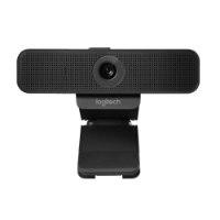 מצלמת רשת Logitech C925E HD 1080P – מצלמת רשת שחורה עם עדשה ומיקרופונים לסינון רעשים