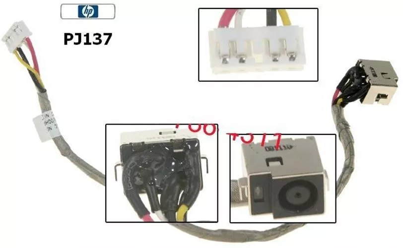 שקע טעינה למחשב נייד PJ137 - HP Pavilion DV7 / G50 Dc Jack with Cable DC301003HOO