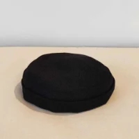 כיפה כפרית שחור קלאסי
