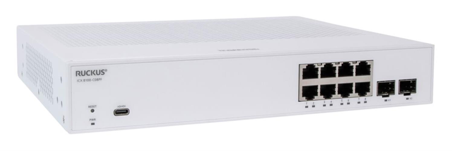 RUCKUS SW 8X1G P 2XSFP POE 124W