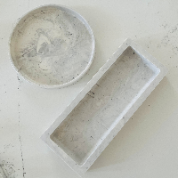 Marble Effect Tray Duo