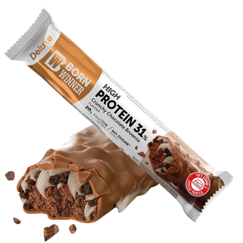חטיף חלבון בראוני שוקולד (12 חטיפים במארז) CRUNCHY CHOCOLATE BROWNIE