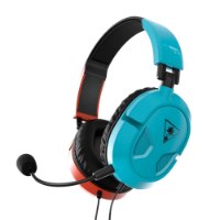 אוזניות חוטיות לגיימינג ל-Nintendo Switch Turtle Beach Recon 50N עם מיקרופון נשלף – אוזניות בצבע תכלת ואדום-כתום