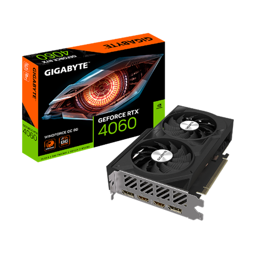 כרטיס מסך Gigabyte RTX 4060 WINDFORCE 2 OC 8GB DP HDMI