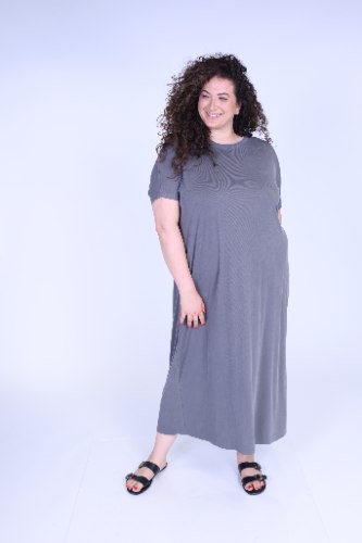 שמלת לירון אפורה