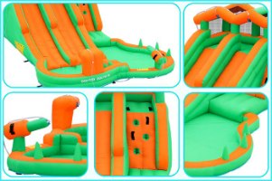 מתנפח מים עם מגלשה דו-מסלולית W73028 מבית Doctor Dolphin