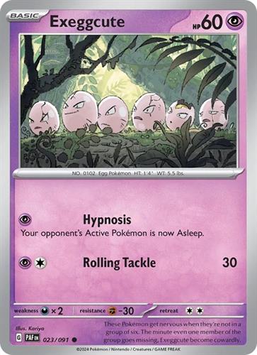 קלף בודד single פוקימון - exeggcute - Paldean Fates - 023/091