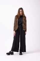 STRIPES JACKET - חום שחור