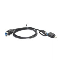 תחנת עגינה חיבור TYPE-C+USB 3 ל-DUAL HDMI+ AUDIO+ LAN