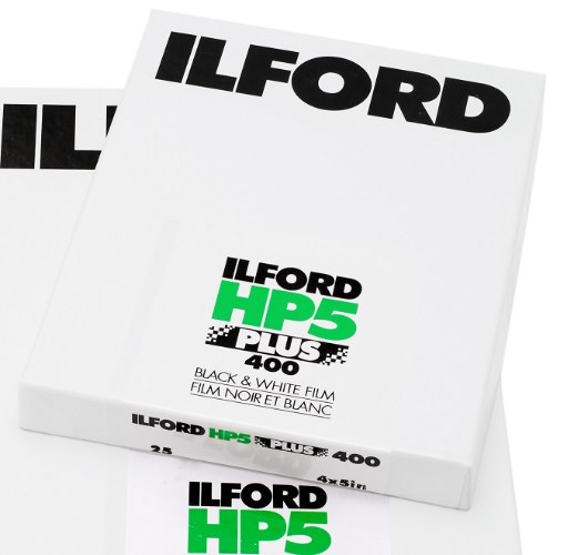 Ilford HP5 4x5" inch 25 sheets  LARGE FORMAT  פלטות פורמט גדול