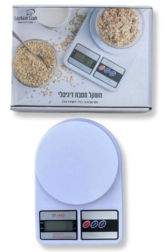 משקל מטבח דיגיטלי פלסטיק עד 5 ק"ג
