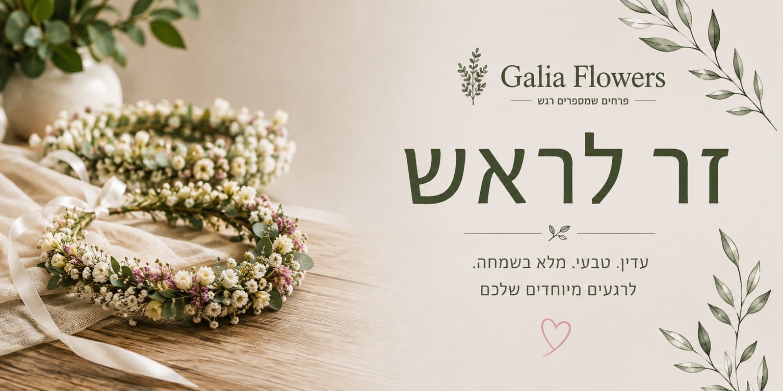 זרים לראש - Galia flowers חנות קטנה ומטריפה|משלוח פרחים באשדוד |חנות פרחים באשדוד|