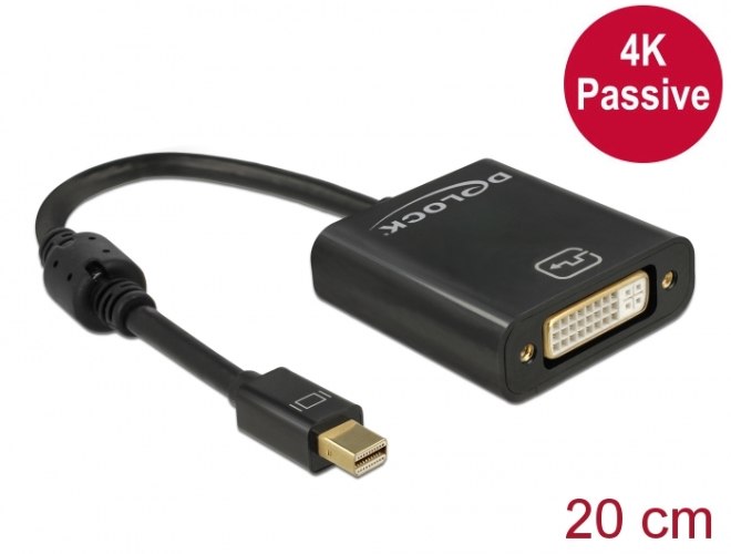 מתאם פסיבי Delock Passive Mini DisplayPort 1.2 Adapter to DVI 4K