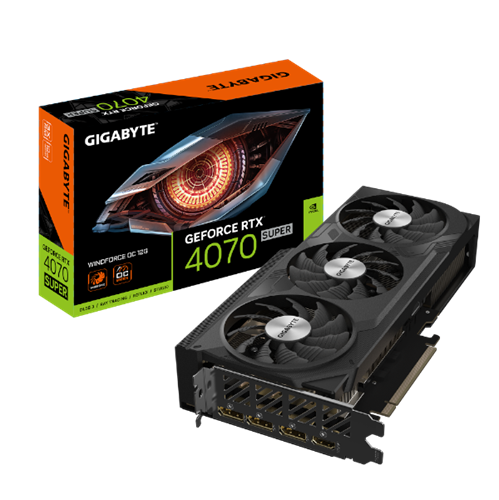 כרטיס מסך Gigabyte GeForce RTX 4070 SUPER Windforce 3 OC 12GB