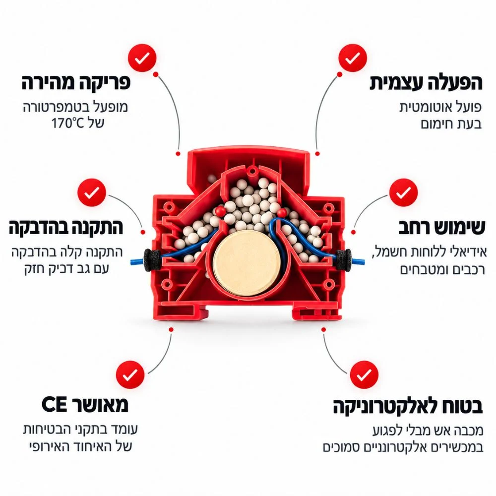 מבנה פנימי של מערכת כיבוי אירוסול SparkShield