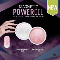 ג'ל לבנייה וחיזוק ציפורניים נצנצים -  Power Gel Magnetic Sparkling