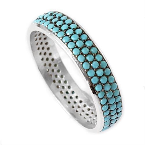 טבעת כסף משובצת אבני זרקון כחולות RG5598 | תכשיטי כסף 925 | טבעות כסף